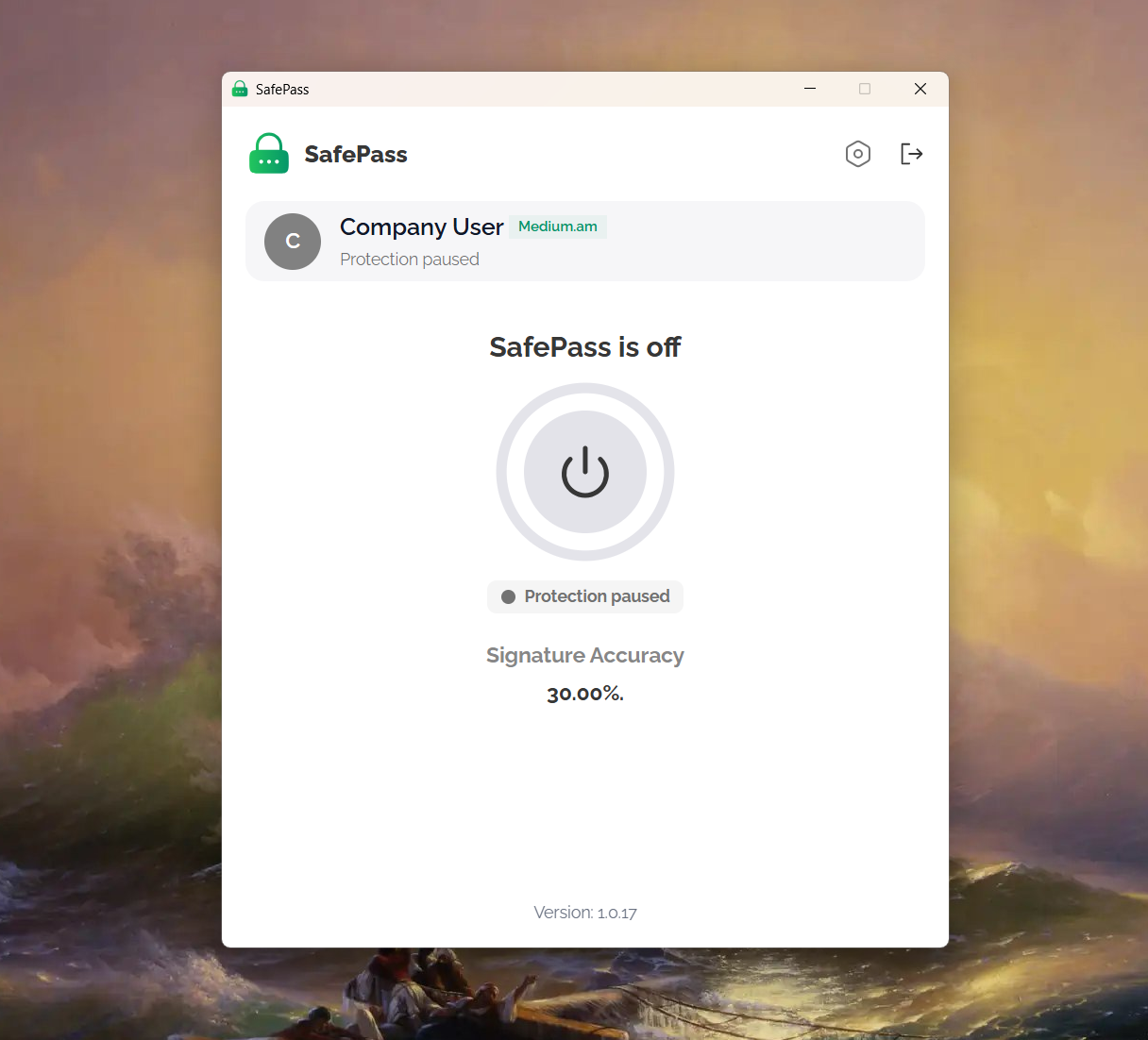 SafePass protection turned off